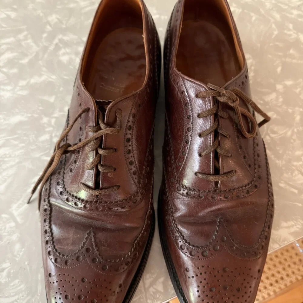 churchs wingtip brown 9M eclectic grandpa blokecore attorney shoes